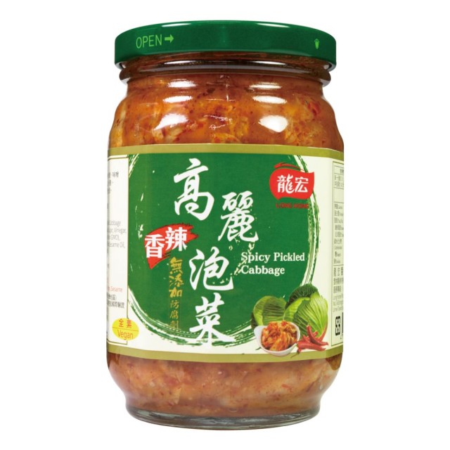 Image Spicy Pickled Cabbage Kimchi 龙宏 龍宏香辣高麗菜 香辣高丽菜 410 grams
